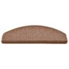vidaXL Tappetini per scale 30 pz 65x24x4 cm Marrone Semicircolari Grandi