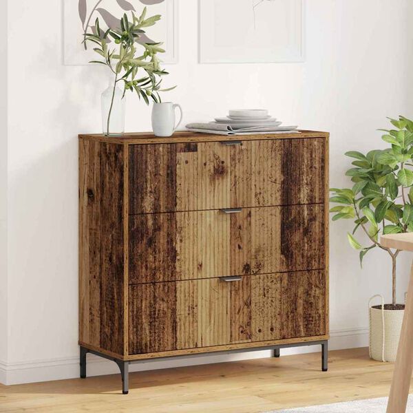vidaXL Credenza Legno vecchio 79,5 x 33 x 82 cm Legno multistrato