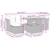 vidaXL Set Divani da Giardino 7 pz con Cuscini Beige Polyrattan Acacia