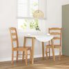 vidaXL Sedie da Pranzo 2 pz Naturale in Legno Massello di Hevea