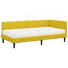vidaXL Struttura Letto Angolare con Materasso 2 pcs Giallo Velluto
