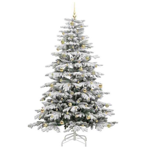 vidaXL Albero di Natale Artificiale con Rami Pieghevoli Bianco 240 cm