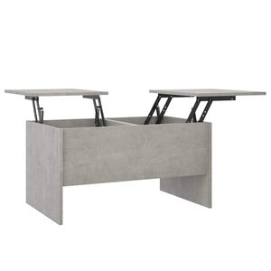 vidaXL Tavolino Salotto Grigio Cemento 80x50x42,5 cm Legno Multistrato