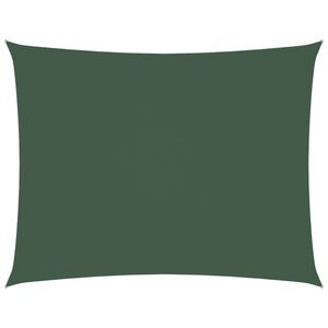vidaXL Parasole a Vela Oxford Rettangolare 2x3,5 m Verde Scuro