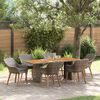 vidaXL Set da Pranzo per Giardino con cuscino 7 pcs Grigio polyrattan