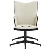 vidaXL Poltrona Relax con Poggiapiedi Bianco Crema in Velluto e PVC