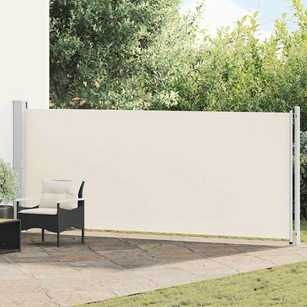 vidaXL Tenda Laterale Retrattile per Patio 600x160 cm Crema