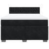 vidaXL Giroletto a Molle con Materasso Nero 140x190 cm in Velluto