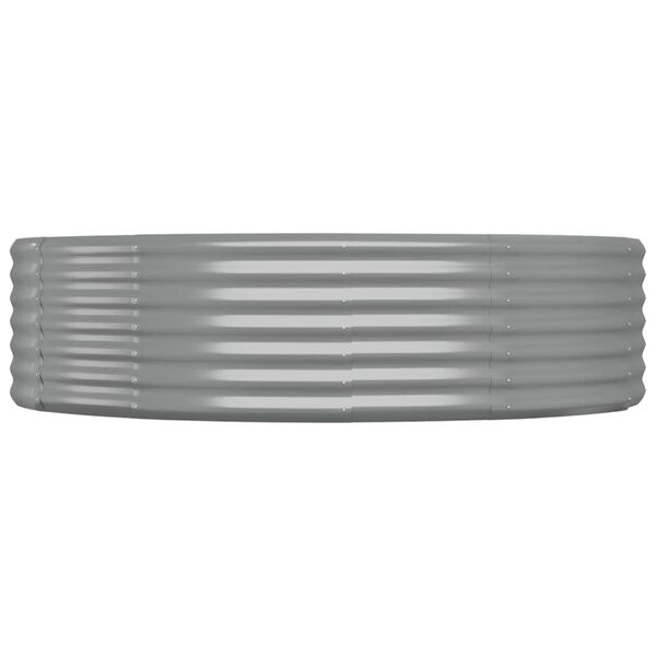 vidaXL Letto Giardino Acciaio Zincato 214x140x36cm Grigio