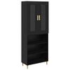 vidaXL Credenza Rovere Nero 69,5 x 34 x 180 cm