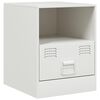 vidaXL Comodino Bianco 34,5x39x44 cm in Acciaio