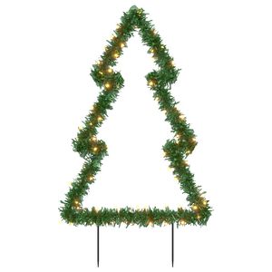 vidaXL Decorazione Luminosa Natalizia con Picchetti Albero 80LED 60cm