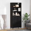 vidaXL Credenza Rovere Nero 69,5 x 34 x 180 cm Legno multistrato