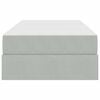 vidaXL Letto con contenitore e materasso Grigio chiaro 90 x 190 cm