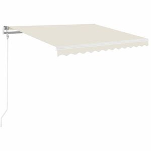 vidaXL Tenda da Sole Retrattile Manuale 350x250 cm Crema
