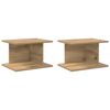 vidaXL Comodino 2 pcs Rovere artigianale 40 x 30 x 25 cm