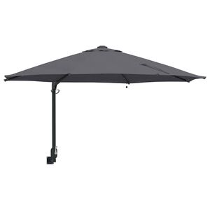 vidaXL Ombrello da giardino Antracite e Nero 248 x 248 x 148 cm
