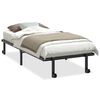 vidaXL Giroletto senza Materasso Pieghevole Nero 90x190 cm in Acciaio