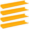 vidaXL Mensola sospesa 4 pcs Giallo senape 40 x 8,5 x 2,5 cm Acciaio