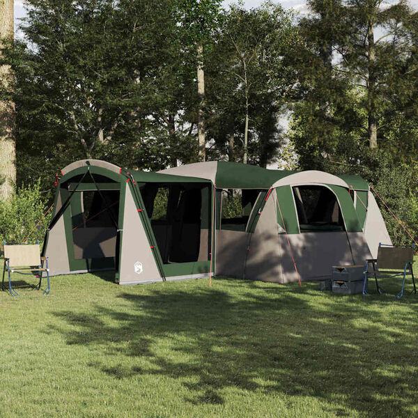 vidaXL Tenda Familiare con tetto Verde e Bianco 745 x 700 x 217 cm