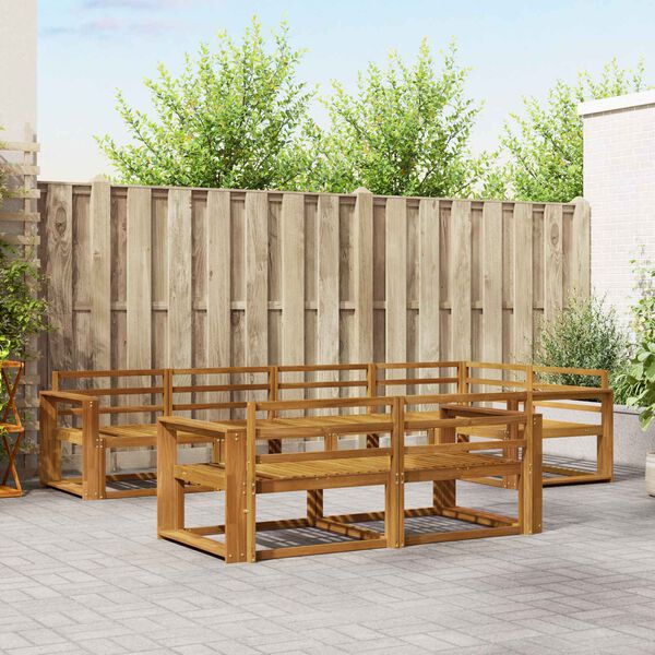 vidaXL Set di divani da esterno 7 pcs Naturale