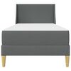 vidaXL Struttura letto con materasso Grigio scuro 90 x 200 cm Tessuto