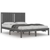 vidaXL Giroletto Grigio in Legno Massello di Pino 140x190 cm