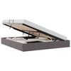 vidaXL Letto ottomano Grigio 160 x 200 cm Pelle Sintetica