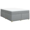 vidaXL Giroletto a Molle con Materasso Grigio Chiaro 160x200cm Tessuto