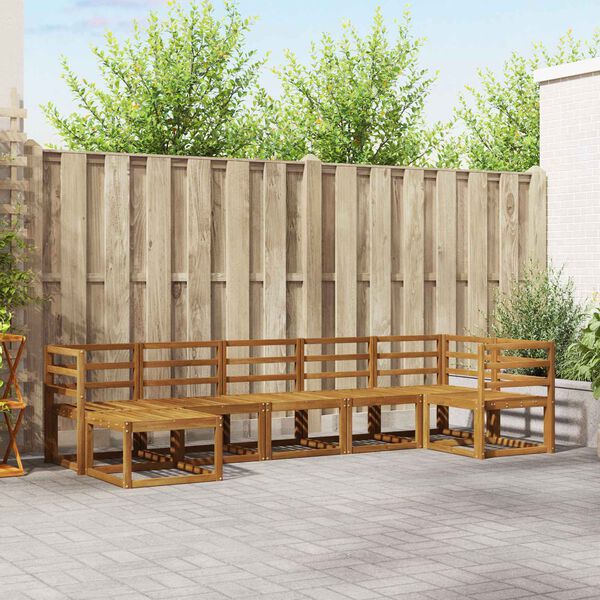 vidaXL Set di divani da esterno 7 pcs Naturale