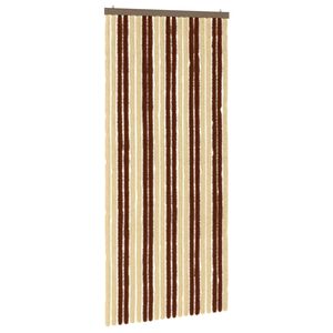 vidaXL Tenda per insetti in chenille Marrone e Beige 90 x 200 cm