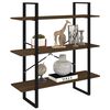 vidaXL Libreria Rovere Marrone 100x30x105 cm in Legno Multistrato