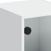 vidaXL Credenza con Ante in Vetro Bianca 35x37x109 cm