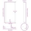vidaXL Gambe per tavolo da bar a forma di U 2 pz in acciaio naturale 60x(110-111) cm