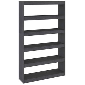 vidaXL Libreria/Divisorio Grigio 100x30x167,5 cm in Massello di Pino