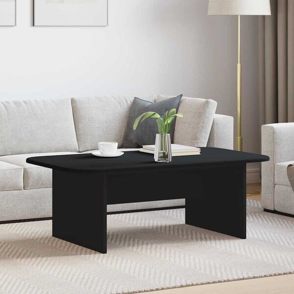 vidaXL Tavolino da salotto Nero 93 x 53 x 33 cm Legno multistrato