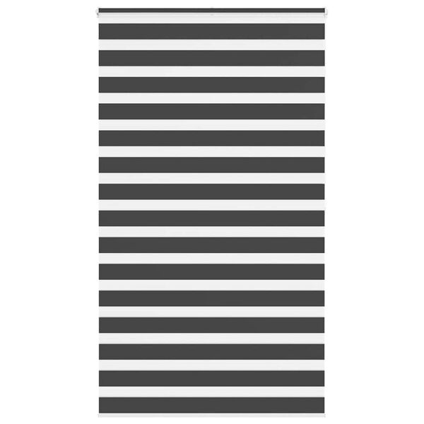 vidaXL Tenda a Rullo Zebra Nero Larghezza Tessuto 130,9 cm Poliestere