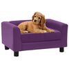 vidaXL Divano per Cani Cuscino Borgogna 60x43x30cm Peluche Similpelle