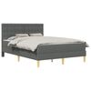 vidaXL Struttura letto con materasso Grigio Scuro 120 x 200 cm Tessuto
