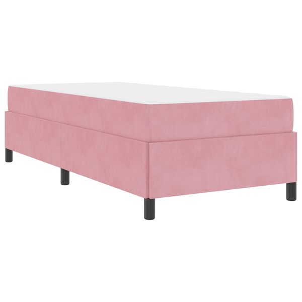 vidaXL Struttura del letto con materasso Rosa 90 x 190 cm Tessuto