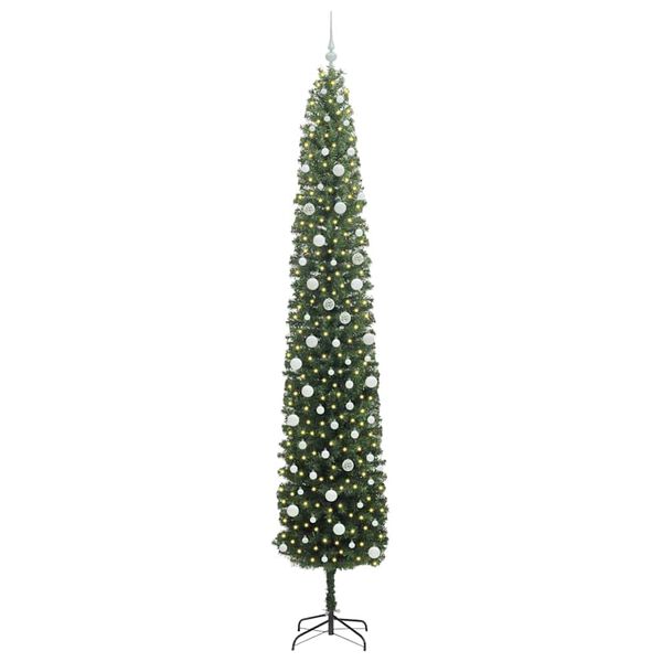 vidaXL Albero di Natale artificiale con 300 LED Verde 300 cm