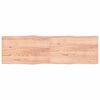 vidaXL Piano Tavolo Marrone Chiaro 200x60x(2-4) cm Rovere Non Trattato