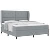 vidaXL Letto a molle con testiera Grigio chiaro 180 x 200 cm Tessuto