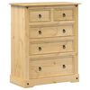 vidaXL Cassettiera Corona 92x48x114 cm in Legno Massello di Pino
