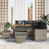 vidaXL Set Divano da Giardino 8 pcs Grigio polyrattan