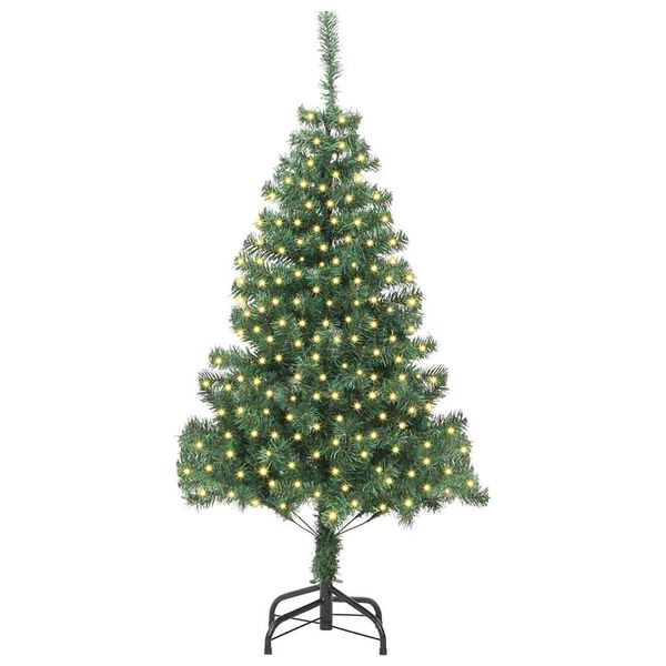 vidaXL Albero di Natale con 300 LED con supporto Verde 180 cm PVC