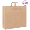 vidaXL Sacchetti di Carta 50 pz con Manici Marrone 54x15x49 cm