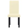 vidaXL Sedie da Pranzo 2 pz Crema in PVC