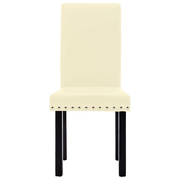 vidaXL Sedie da Pranzo 2 pz Crema in PVC