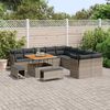 vidaXL Set Divano da Giardino con cuscino 13 pcs Grigio polyrattan